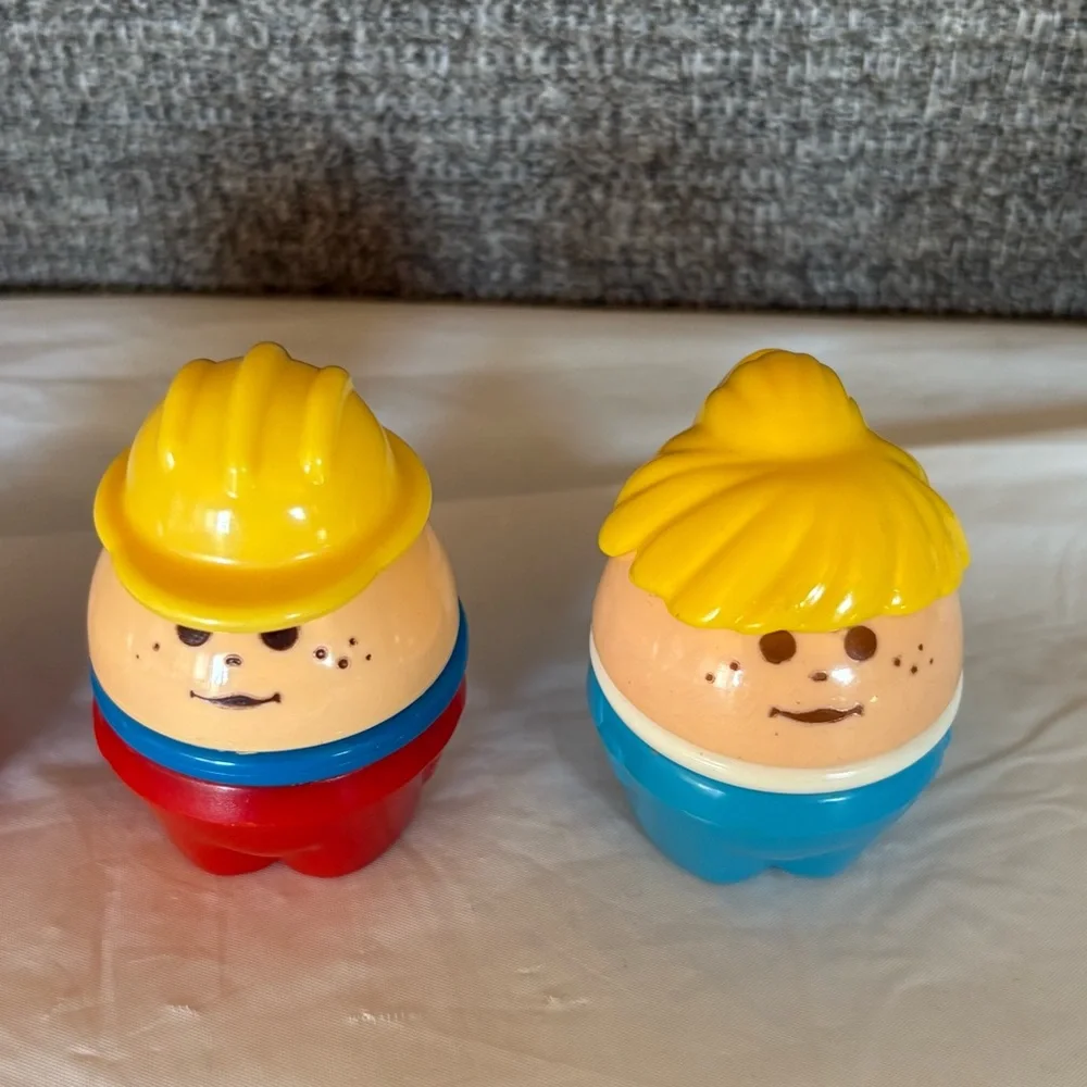 Little Tikes Toddle Tots Figures Vintage Construction Hat Yellow Hat Worker Girl